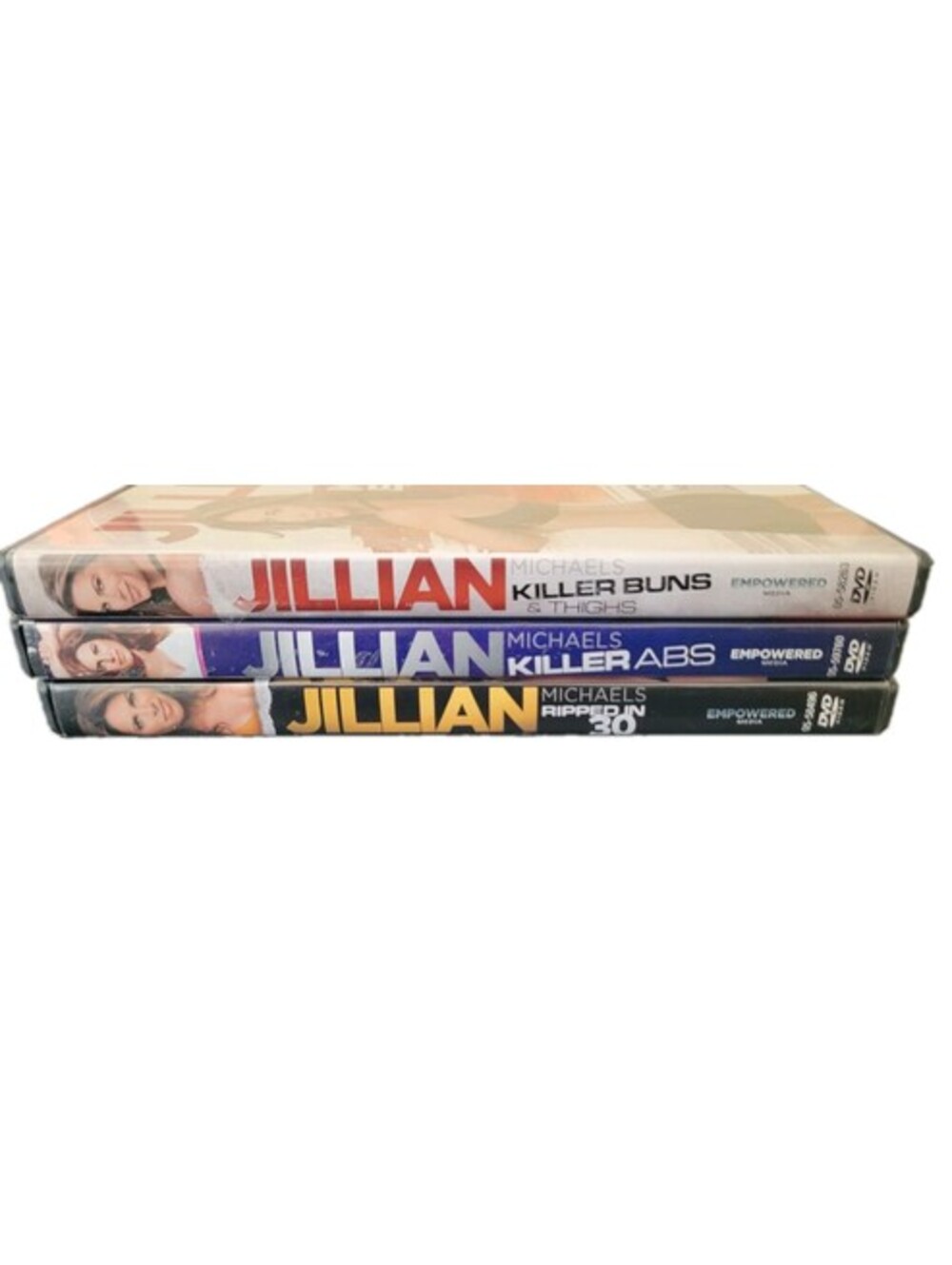 Jillian Michaels Fitness [ DVD Lot of 3 Exercise Workout ] Buns Abs Ripped In 30